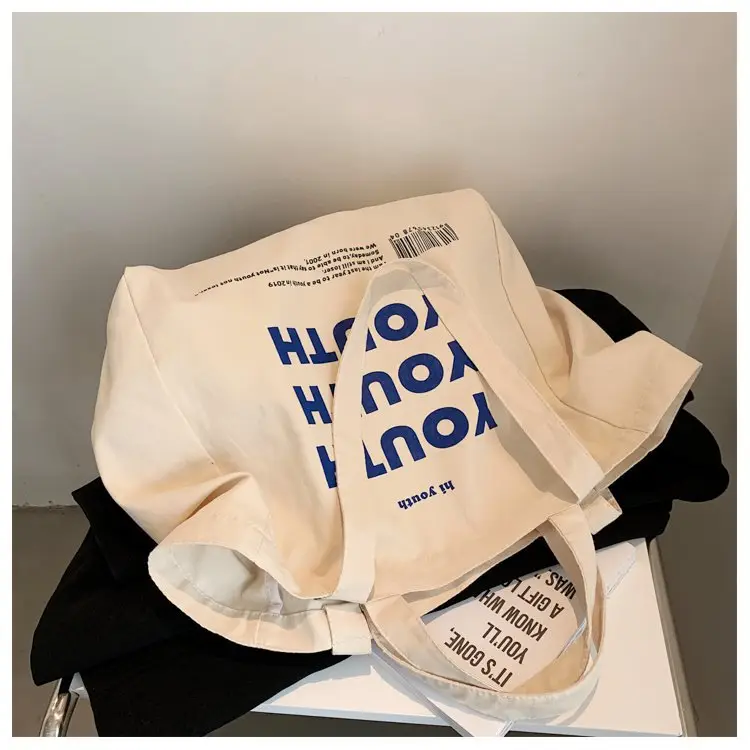 Women Canvas Tote Bag Youth Print Large Capacity — feature 13