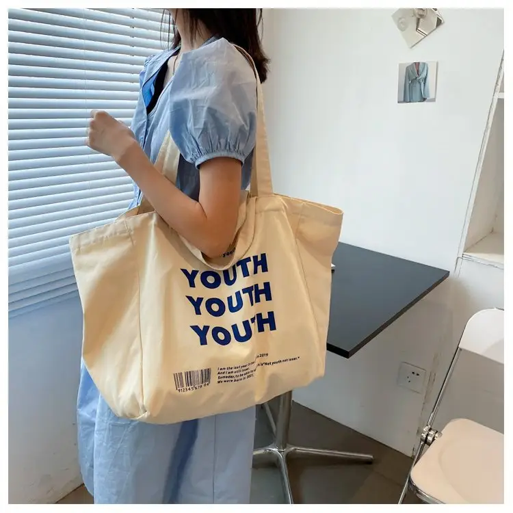 Women Canvas Tote Bag Youth Print Large Capacity — feature 15