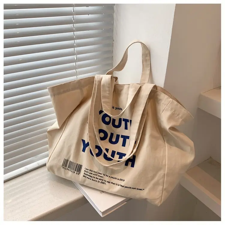 Women Canvas Tote Bag Youth Print Large Capacity — feature 17