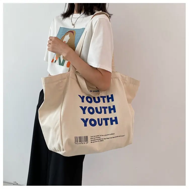 Women Canvas Tote Bag Youth Print Large Capacity — feature 18