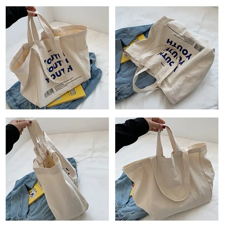 Women Canvas Tote Bag Youth Print Large Capacity — feature 22