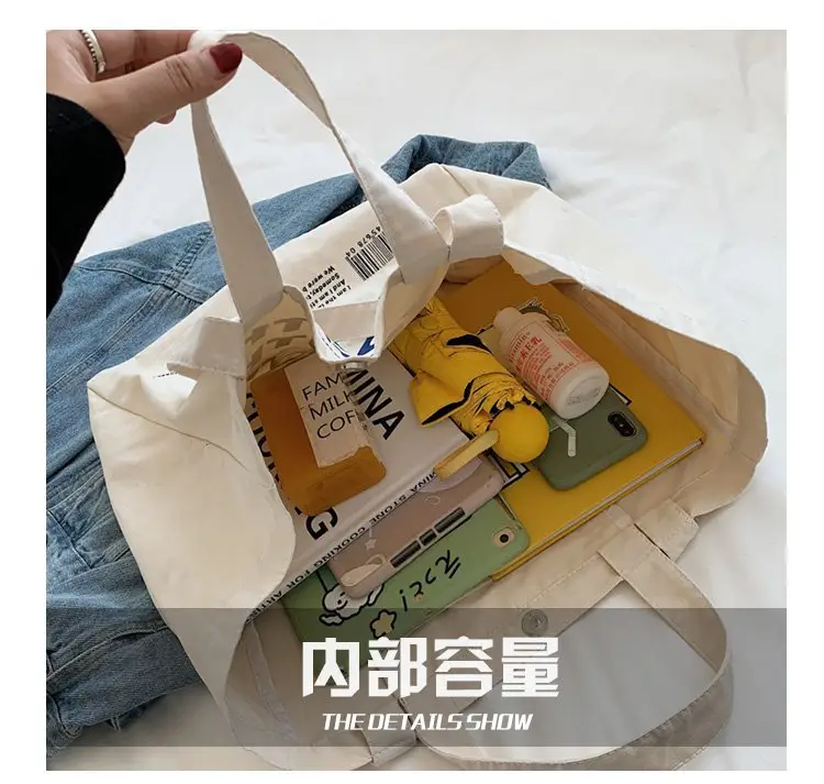 Women Canvas Tote Bag Youth Print Large Capacity — feature 25