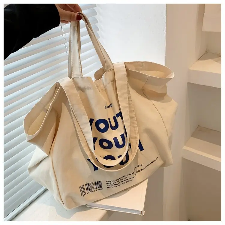 Women Canvas Tote Bag Youth Print Large Capacity — feature 26