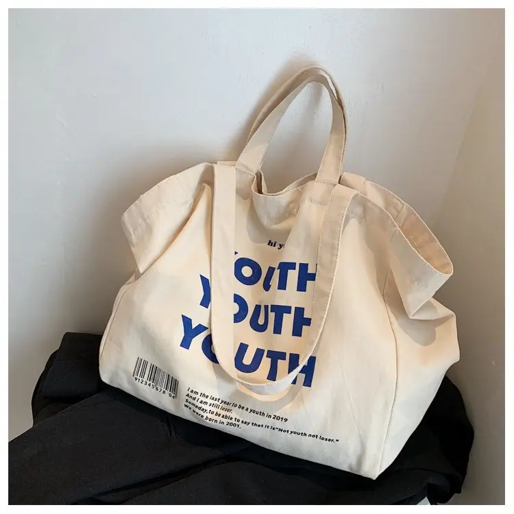 Women Canvas Tote Bag Youth Print Large Capacity — feature 28