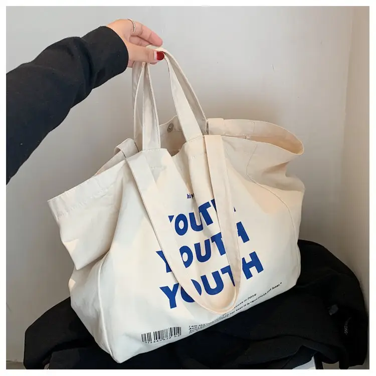 Women Canvas Tote Bag Youth Print Large Capacity — feature 31