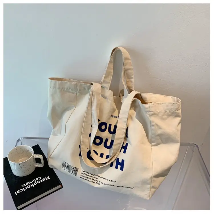 Women Canvas Tote Bag Youth Print Large Capacity — feature 32