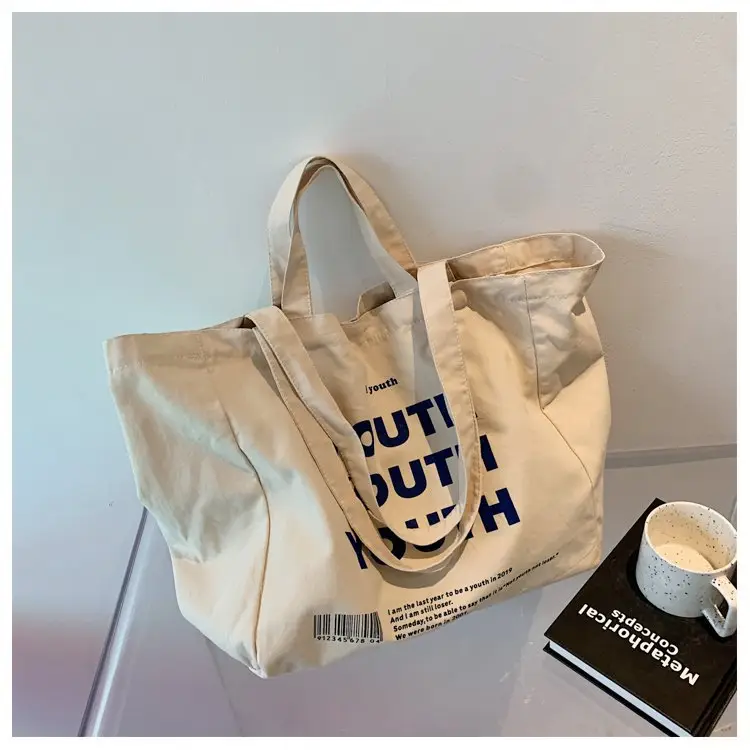 Women Canvas Tote Bag Youth Print Large Capacity — feature 35