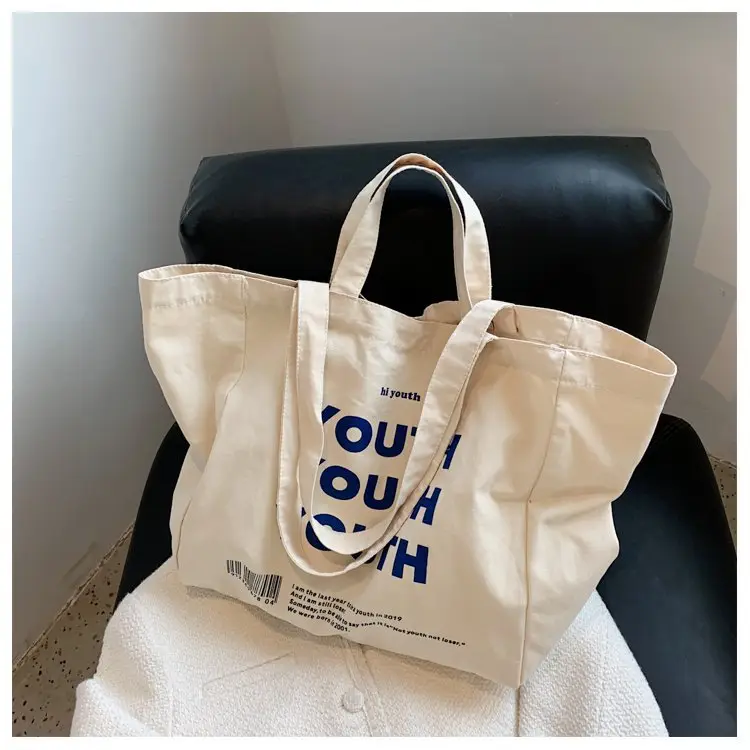 Women Canvas Tote Bag Youth Print Large Capacity — feature 36