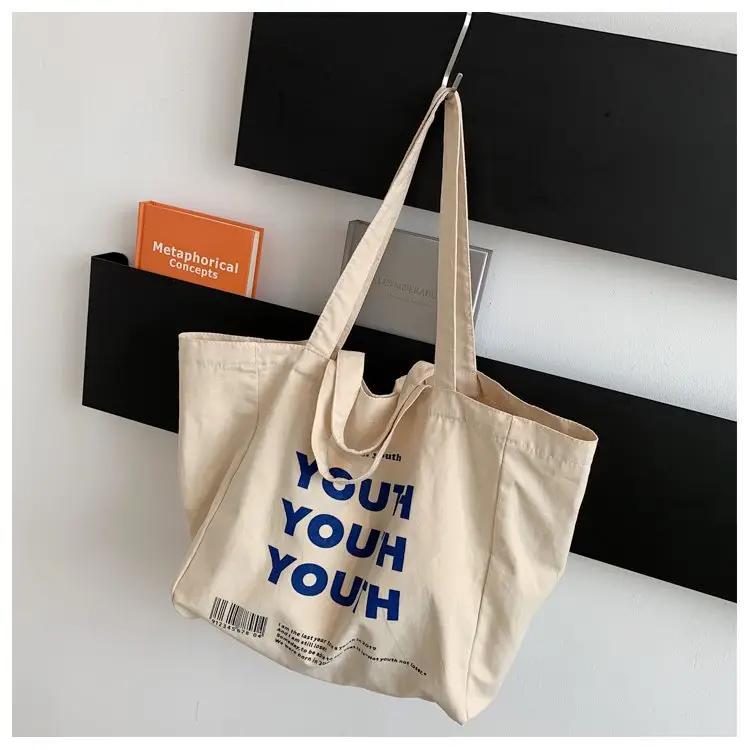 Women Canvas Tote Bag Youth Print Large Capacity — feature 37