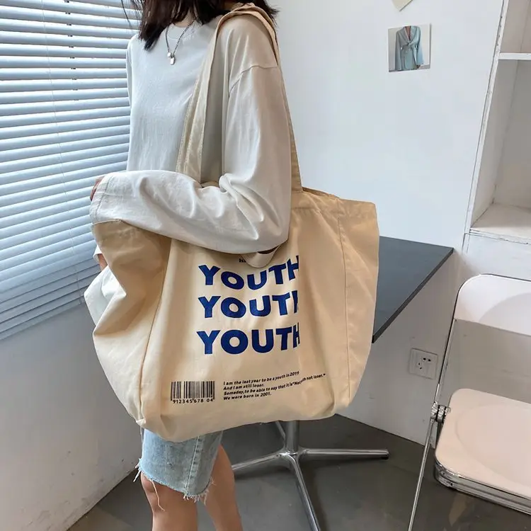 Women Canvas Tote Bag Youth Print Large Capacity — feature 38