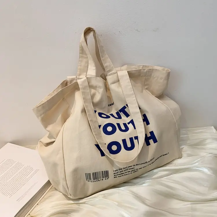 Women Canvas Tote Bag Youth Print Large Capacity — feature 52