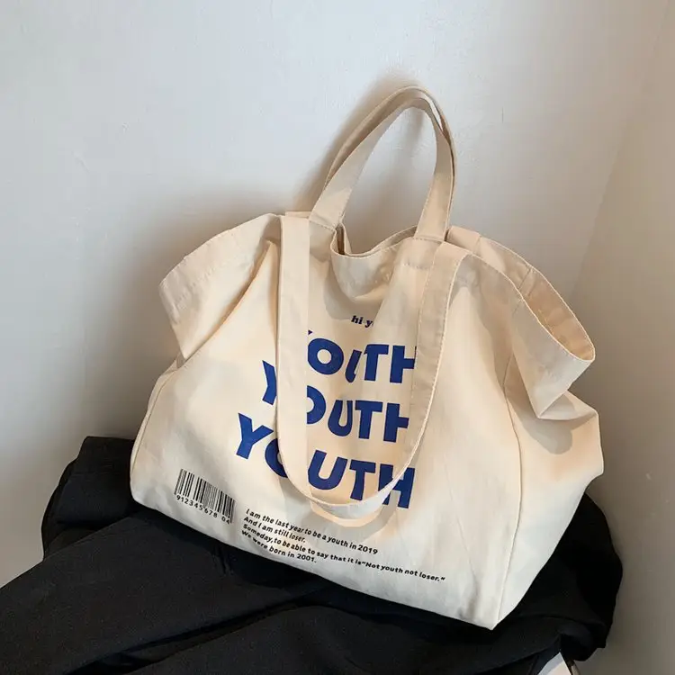 Women Canvas Tote Bag Youth Print Large Capacity — feature 55
