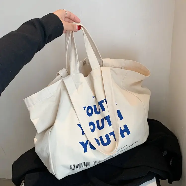 Women Canvas Tote Bag Youth Print Large Capacity — feature 57