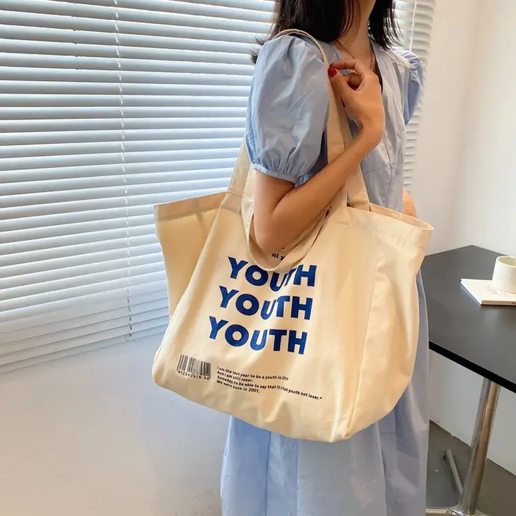 Women Canvas Tote Bag Youth Print Large Capacity — feature 58
