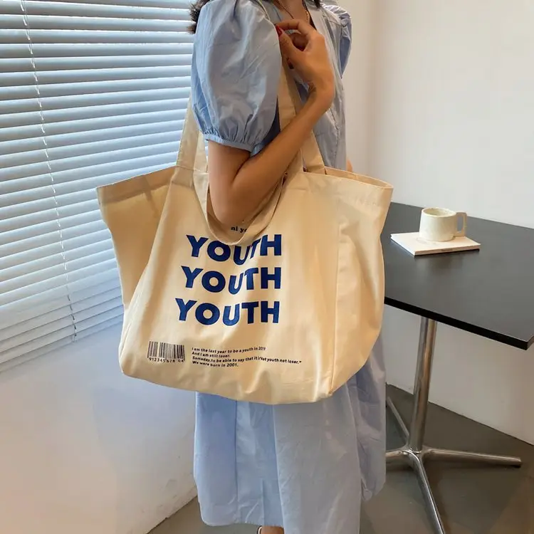 Women Canvas Tote Bag Youth Print Large Capacity — feature 59