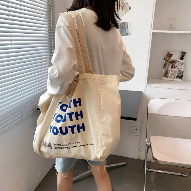 Women Canvas Tote Bag Youth Print Large Capacity — feature 6