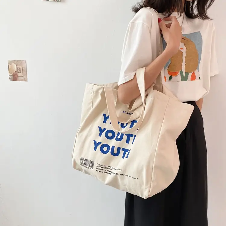 Women Canvas Tote Bag Youth Print Large Capacity — feature 62