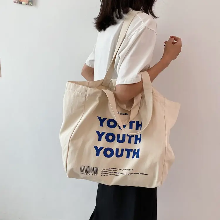 Women Canvas Tote Bag Youth Print Large Capacity — feature 63