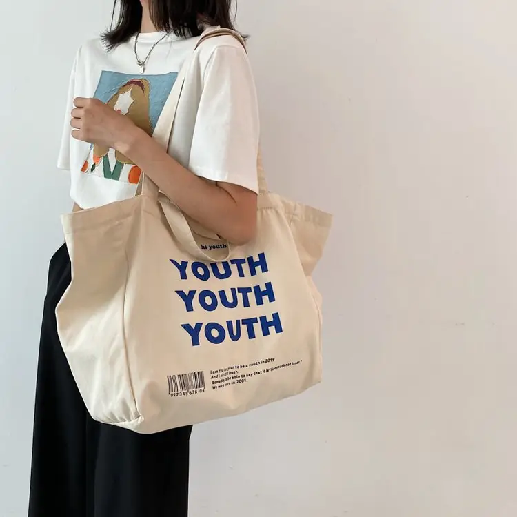 Women Canvas Tote Bag Youth Print Large Capacity — feature 66