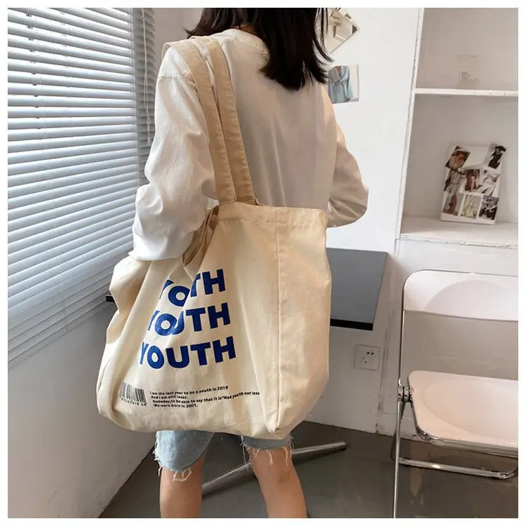 Women Canvas Tote Bag Youth Print Large Capacity — feature 7