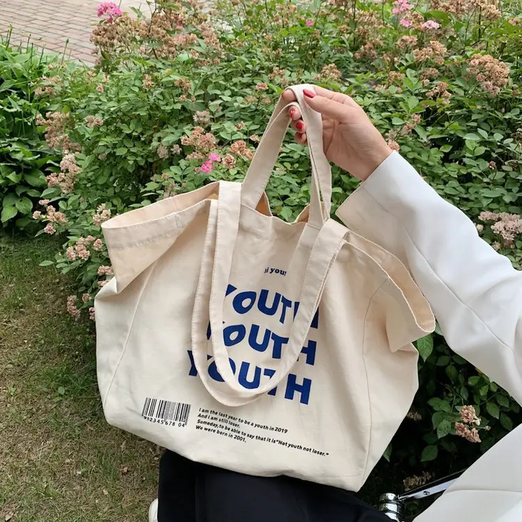 Women Canvas Tote Bag Youth Print Large Capacity — feature 72