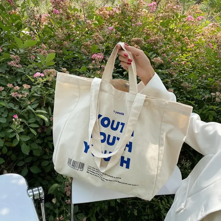 Women Canvas Tote Bag Youth Print Large Capacity — feature 73