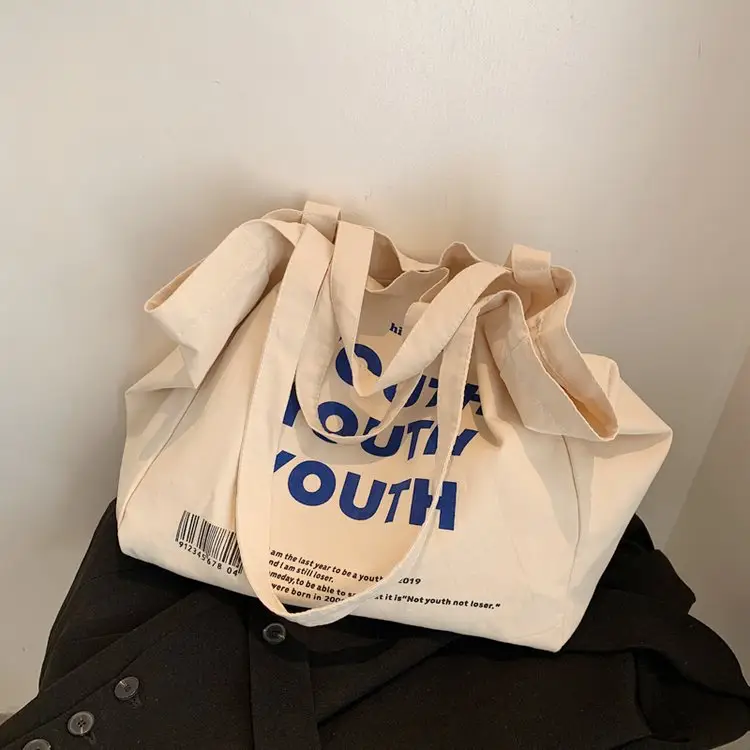 Women Canvas Tote Bag Youth Print Large Capacity — feature 78