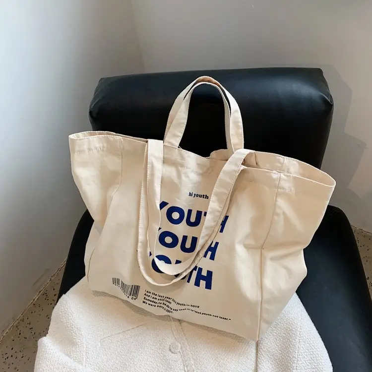 Women Canvas Tote Bag Youth Print Large Capacity — feature 80