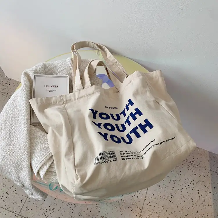 Women Canvas Tote Bag Youth Print Large Capacity — feature 81