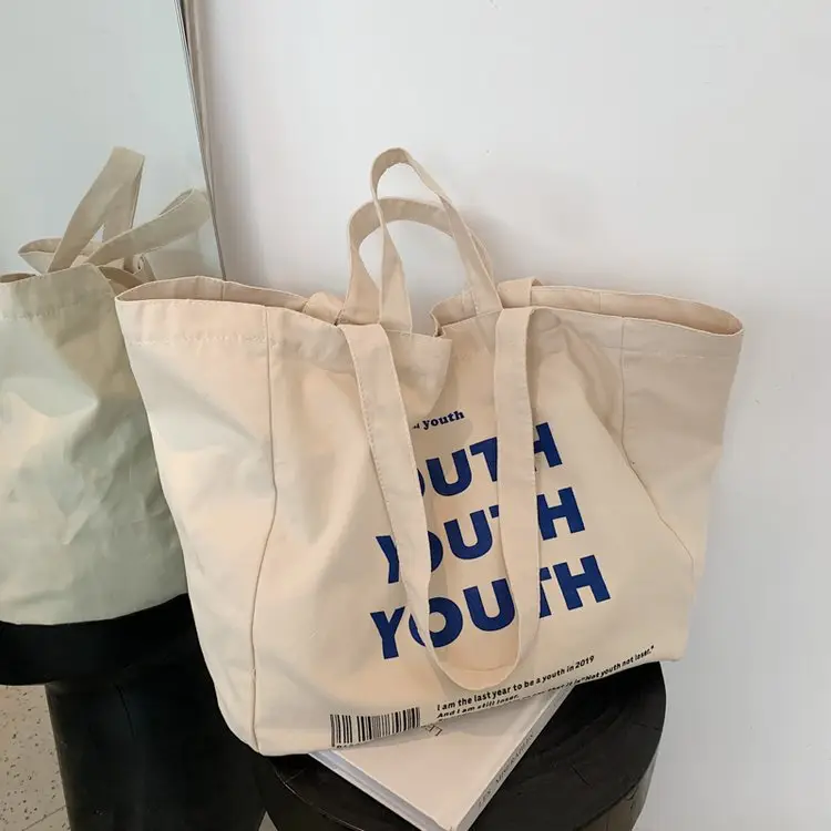 Women Canvas Tote Bag Youth Print Large Capacity — feature 84