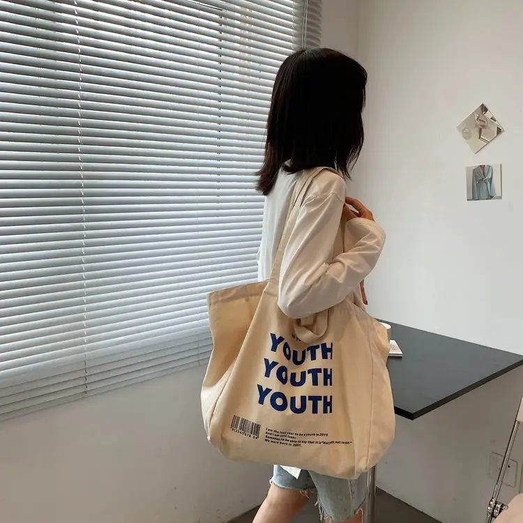 Women Canvas Tote Bag Youth Print Large Capacity — feature 85