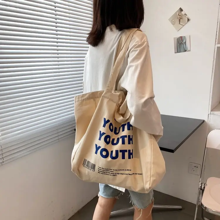 Women Canvas Tote Bag Youth Print Large Capacity — feature 86