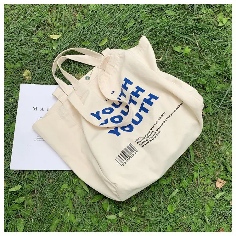 Women Canvas Tote Bag Youth Print Large Capacity — feature 9