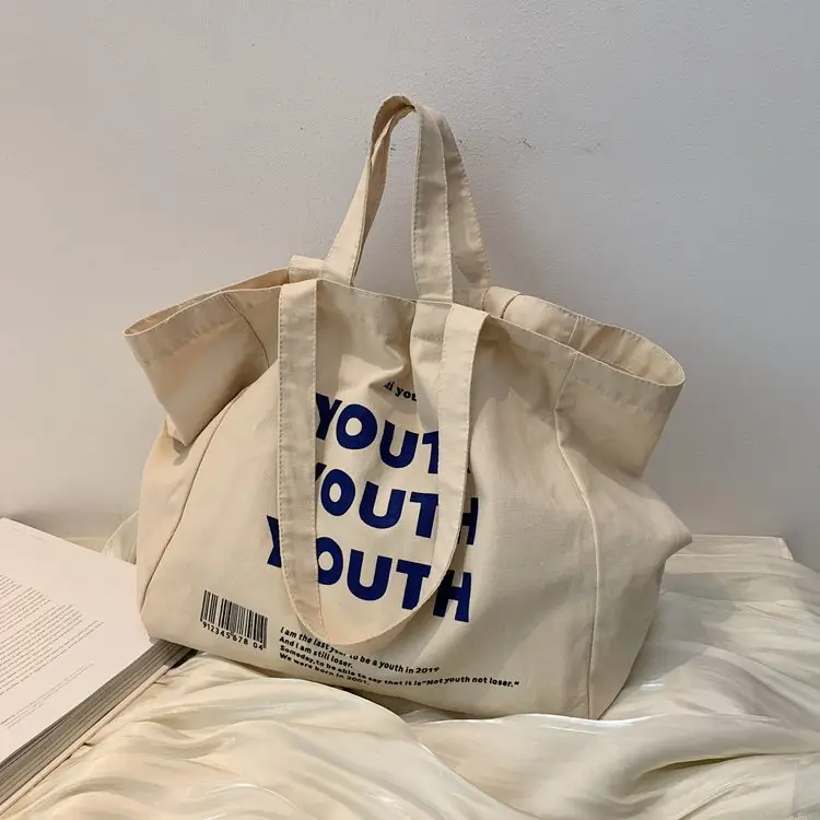 Women Canvas Tote Bag Youth Print Large Capacity — feature 96