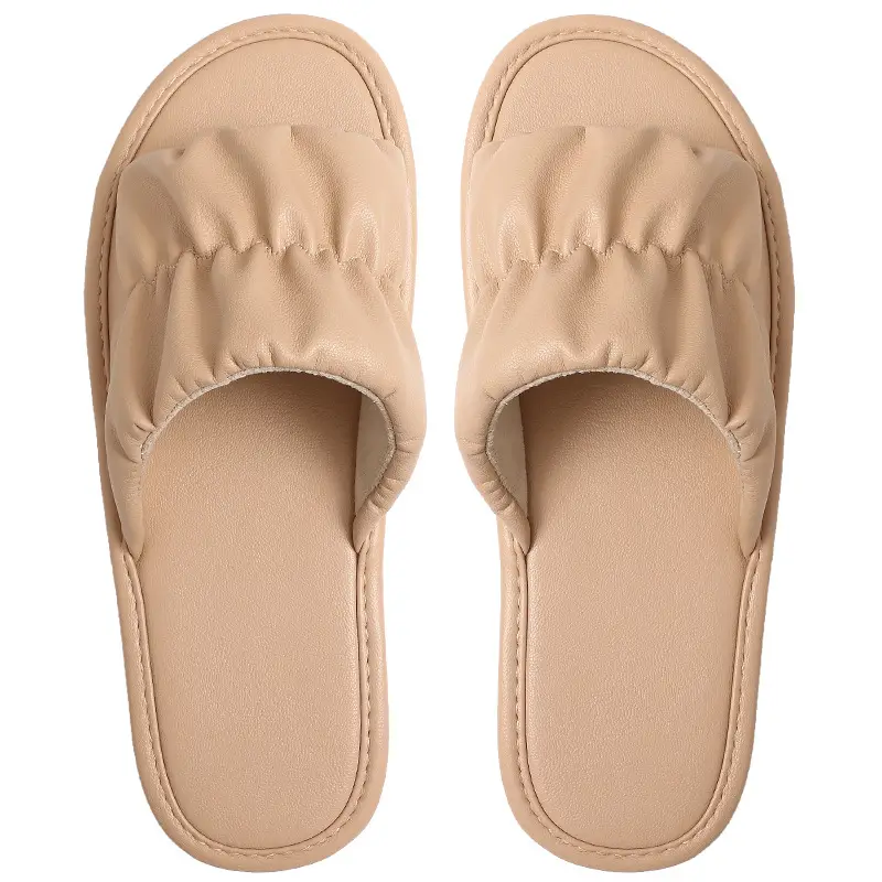 Women Brown Flat Sandals Pu Leather Summer - Image 14