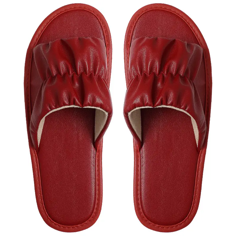 Women Brown Flat Sandals Pu Leather Summer - Image 6