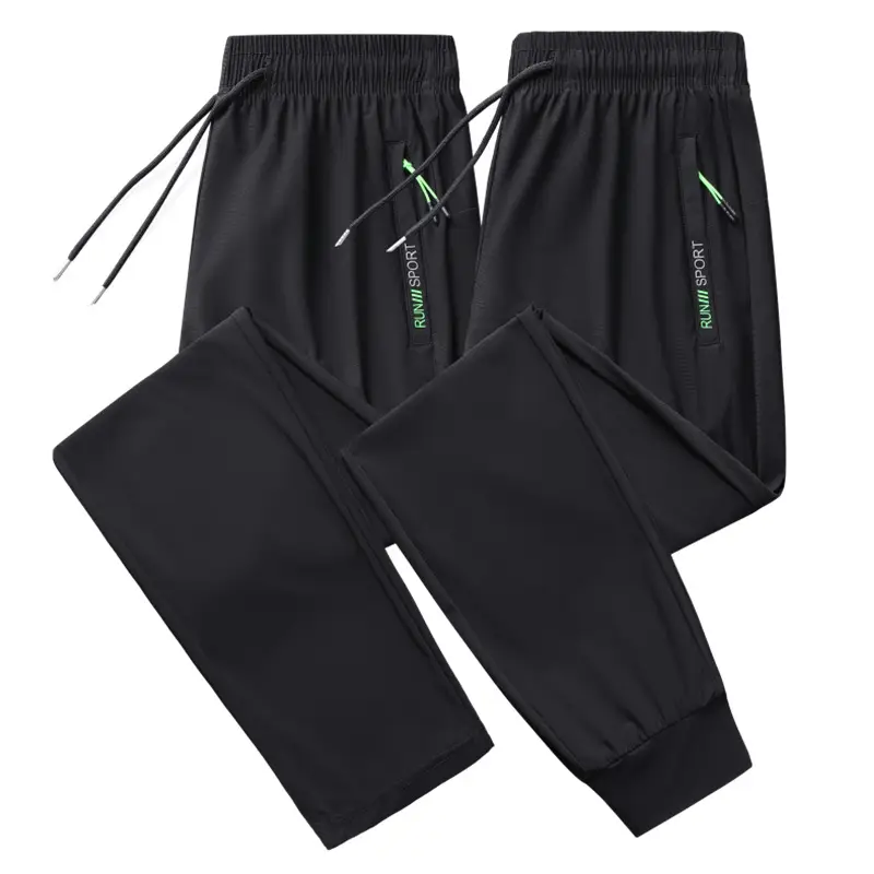 Men Ice Silk Pants Grey Large Summer Wear - Image 10