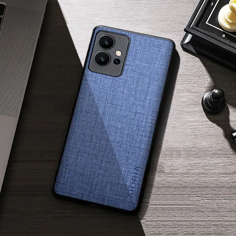 Vivo Y75-5G Mobile Phone Case Non-Slip Canvas Grey - Image 4