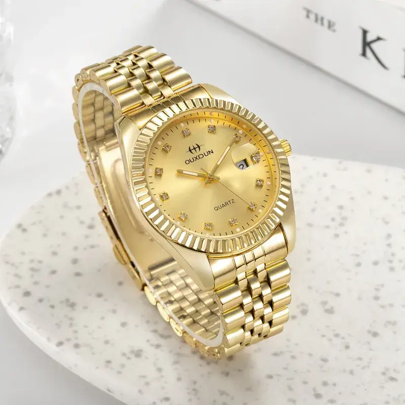 Golden Cross Bracelet Watch for Women & Men - Image 4