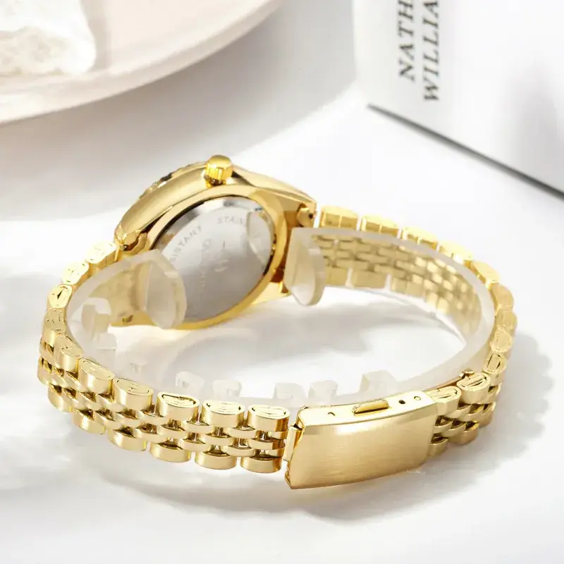 Golden Cross Bracelet Watch for Women & Men - Image 6