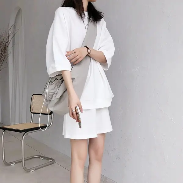 Women Loose Gray Shorts Set 2024 Trend — feature 4