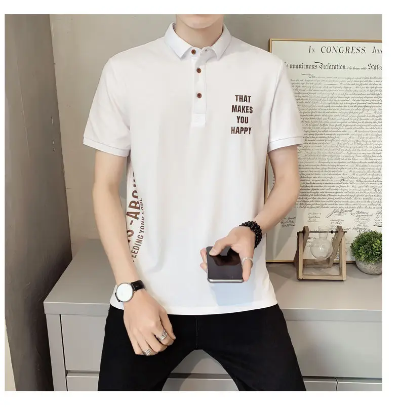 Men Black Polo Shirt Slim Fit Summer New — feature 14