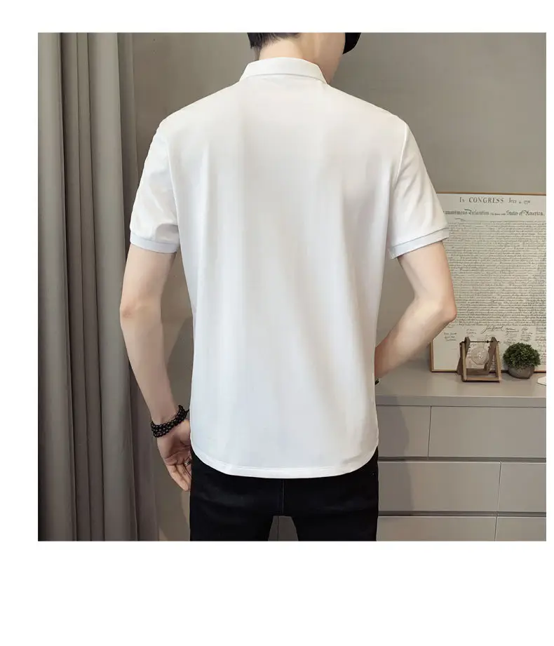 Men Black Polo Shirt Slim Fit Summer New — feature 15