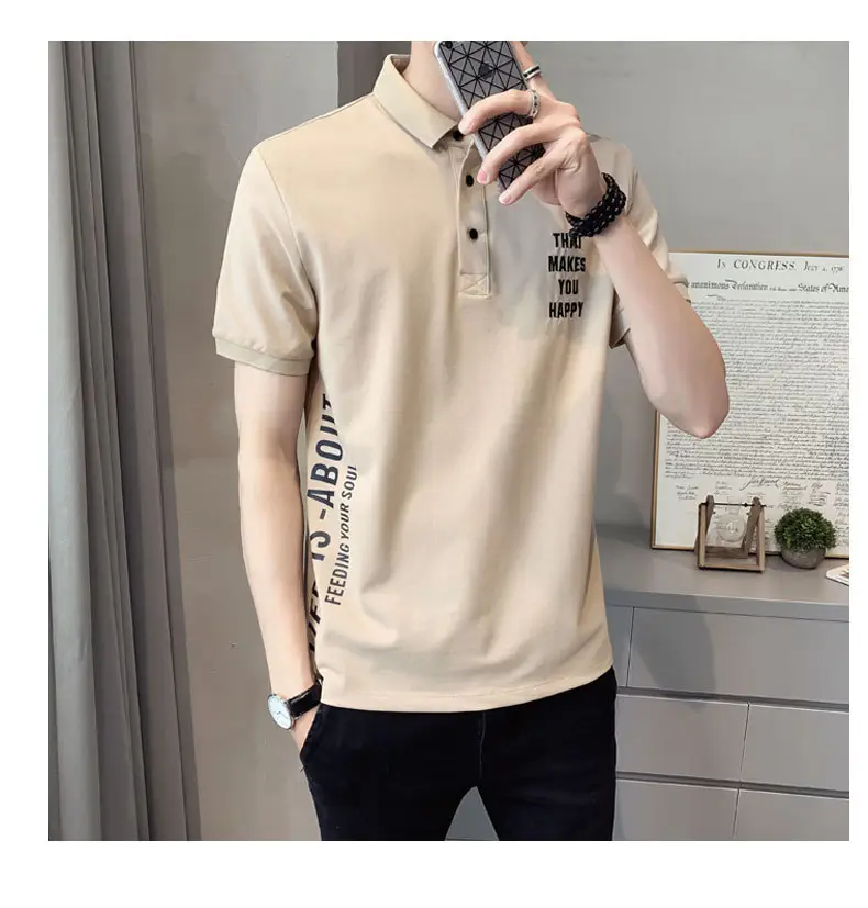 Men Black Polo Shirt Slim Fit Summer New — feature 9