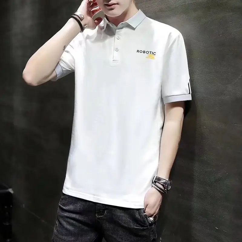 Men Black Polo Shirt Slim Fit Summer New - Image 5