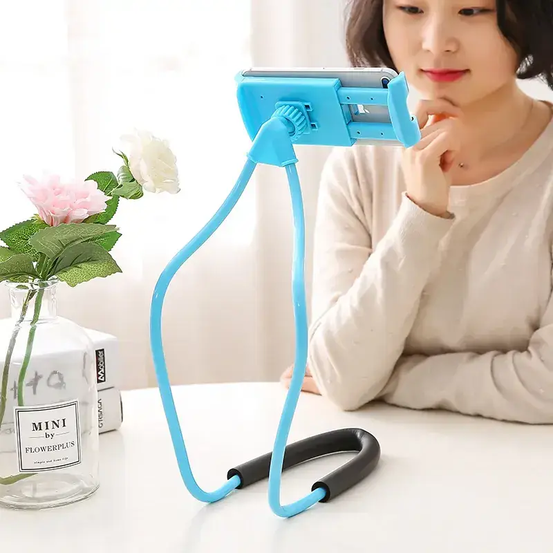 Pink Wireless Neck Phone Holder with Voice Recorder - Image 8
