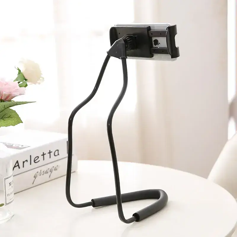 Pink Wireless Neck Phone Holder with Voice Recorder - Image 9