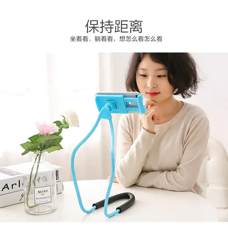 Pink Wireless Neck Phone Holder with Voice Recorder — feature 30
