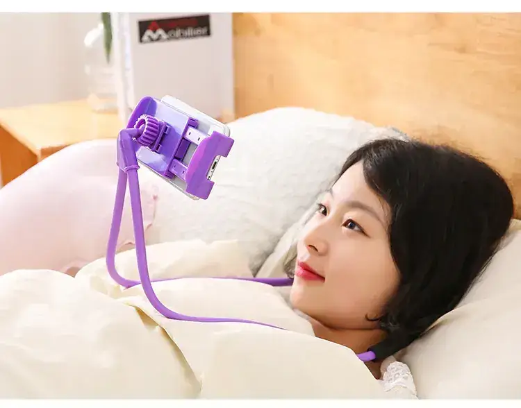 Pink Wireless Neck Phone Holder with Voice Recorder — feature 32