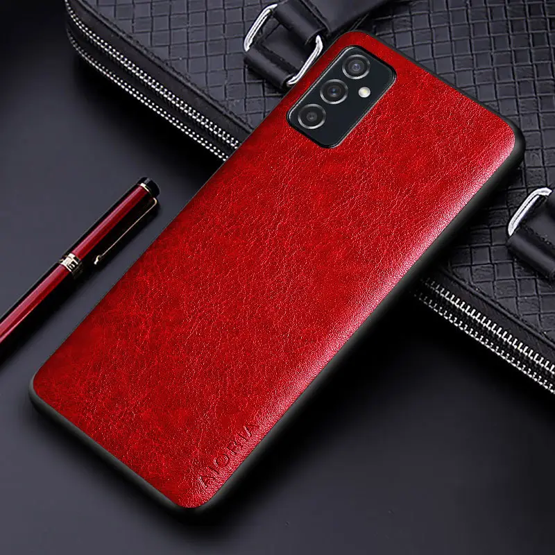 Anti-Fingerprint Leather Mobile Phone Case Black - Image 2